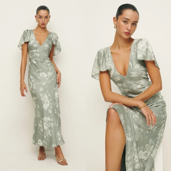 Reformation Dresses & Skirts - REFORMATION NWT Vida Satin Dress in Vendela 4